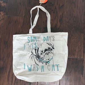 Some days Pug tote Natural